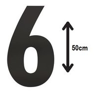 Groot-huisnummer:-6-(50cm)-zwart-mat
