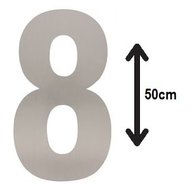 Groot-huisnummer:-8-(50cm)-RVS-mat-geborsteld
