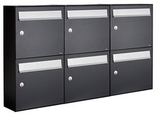 Brievenbussen-set-van-6-(3x2)-zwart