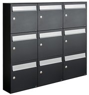 Brievenbussen-set-van-9-zwart