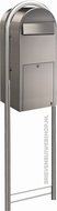 Brievenbus-Bobi-Jumbo-RVS-+-statief-round-RVS