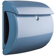 Hoogglans brievenbus licht blauw