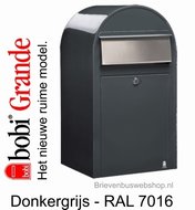 Brievenbus Bobi Grande donkergrijs RAL 7016