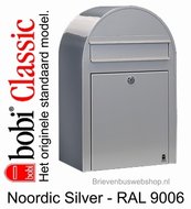Brievenbus Bobi Classic Nordic zilvergrijs RAL 9006