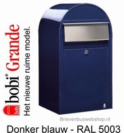 Brievenbus Bobi Grande donkerblauw RAL 5003
