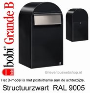 Bobi Grande B structuurzwart 9005