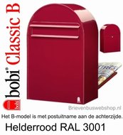 Brievenbus Bobi Classic B helderrood RAL 3001