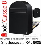 Brievenbus Bobi Classic B structuurzwart RAL 9005