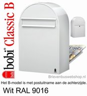 Brievenbus Bobi Classic B wit 9016