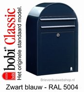 Brievenbus Bobi Classic zwartblauw RAL 5004