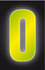 reflecterende huisnummer sticker neon geel