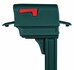 US Mailbox met paal groen kunststof (Levering 1 week)_