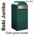 Brievenbus Bobi Jumbo donkergroen RAL 6005 + statief round RVS_