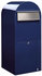 Brievenbus Bobi Jumbo donkerblauw RAL 5003 + statief round RVS_